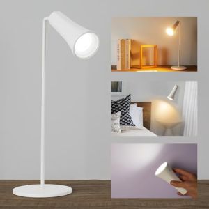 Cordless Desk Lamp LED Wall Mounted Lamps with Rechargeable Battery 3 Color and Brightness for Reading Study Bedside Hallway