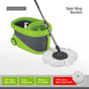 Scrubz 360° Microfiber Spin Mop with Bucket