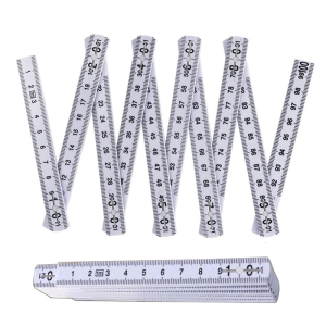 2Pcs 1 Meter Protable Foldable Measuring Stick with Clear Scale Easy Carry Ruler Easy to Carrry Rule