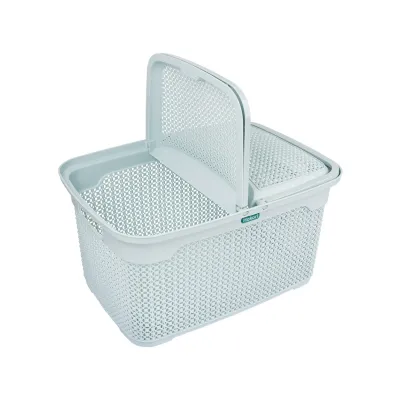 Giỏ đi sinh chấm bi HOKORI nhựa VIỆT NHẬT cao cấp - Làn có nắp đựng đồ quần áo mẹ bé - 2609