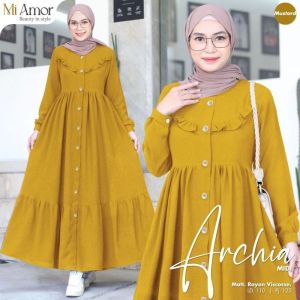 Gamis Lebaran Archia Crinkle Airflow Premium