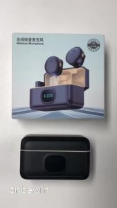 8 Micro không dây Lavalier từ tính ghi âm video với hộp sạc thông minh