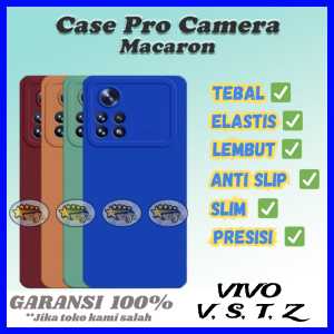 PRO camera MACARON case VIVO V5 V7 V11 V20 SE V21 V23 V23E V25E V25 V27 V27E V29 V29E V30 V30E 5G PRO V17 V19 S1 PRO V27 5G V25 5G V15 S18 PRO matte silikon case