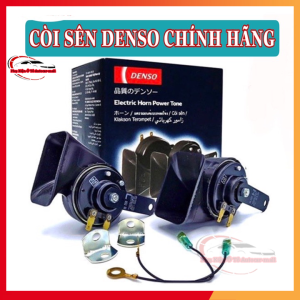 1 CẶP Còi Sên Ô Tô Chống Nước DENSO 12V Âm Thanh Rõ 2 Jack Cho Ô Tô Từ 4 Chỗ Đến 16 Chỗ - Còi Sên DENSO Chính Hãng