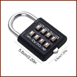 6/8 Digit Button Security Padlock Rust Resistant For Home Cabinet And Outdoor Travel Cases