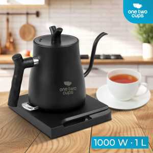 COD One Two Cups Teko Kopi Listrik Portable  Pemanas Air Otomatis Leher Angsa 1000W 1L - HR-462