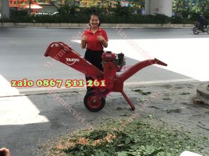 Máy băm nghiền cành cây di động chạy dầu 7hp