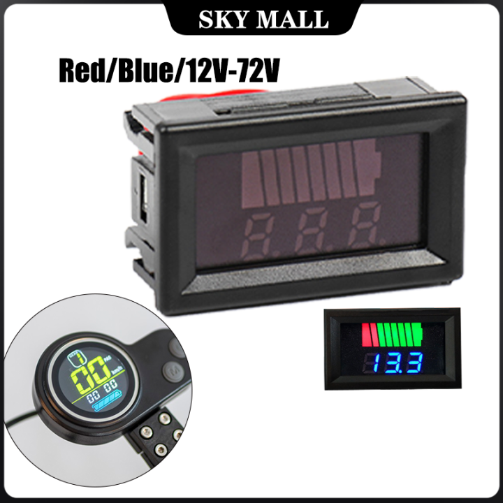 Voltmeter 12V-72V Universal Waterproof Electric Bike Battery Charge ...