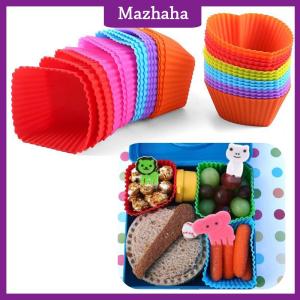 Mazhaha 3Pcs Bento Divider Cup Easy Clean Mould Reusable Cake Mold Dessert Sushi Separate Storage Accessories Food Lunch Box Liner