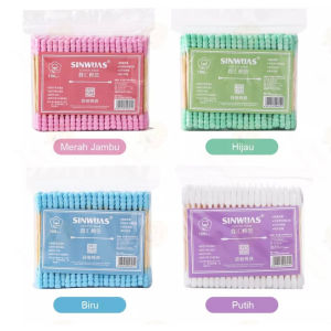 Cotton Buds Pembersih Makeup 100pcs Free Box / Cotton Bud Pembersih Telinga PremiumSH SH V01