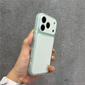Mesh Heat Dissipation Jelly Color Magnetic Case For iPhone 17 15 16Pro 17Pro Max For Magsafe Matte Shockproof Hard Back Cover