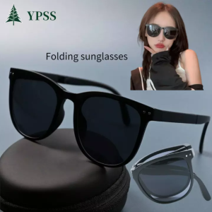 YPSS Fold Sun Glasses for Women Anti-UV Retro Shades Driving Korean Style Sunglasses Authentic Sun Protection Polarized Cycling Shades for Women 555
