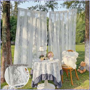 Blackout Cloth Romantic Jacquard Embroidery Window Screen Elegance Home Decoration Living Room