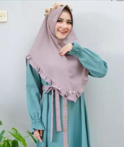TALITA Gamis Syarisize SMLXL: Baju Muslim Plus Kerudung Terbaru Termurah