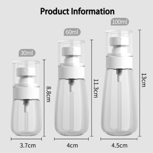 Bình Xịt Phun Sương Mịn Có Thể Tái Sử Dụng 30/60/100Ml Bình Chứa Có Thể Nạp Lại Thích Hợp Cho Chất Lỏng Bình Xịt Kích Thước Du Lịch Với Phễu Nhỏ