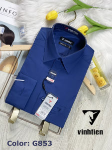Áo Sơ Mi Nam Dài Tay Modal Dáng Regular Áo suông Vạt Ngang Vĩnh Tiến 360 Trơn Màu