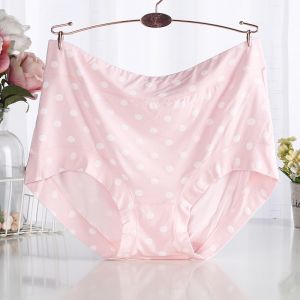 Yingbao Modal Cotton High Waist Underwear Womens Big Plus Size Polka Dot Ladies Panties