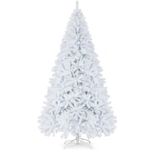 NUVOX 8FT Premium Artificial Christmas Tree for Holiday Indoor Outdoor Party Decoration With 1300 Branch Tips Easy Assembly Metal Hinges & Folding Base