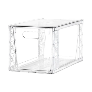 Gói của 1 Stackable nhựa trong pantries ngăn kéo lưu trữ vỏ nhựa cho nhà bếp phòng tắm tủ quần áo tổ chức Thùng