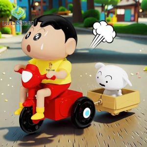 Liplasting Crayon Shin-Chan Toy อะนิเมะบรรเทาความเครียดตุ๊กตา PVC น่ารักคลานของเล่นตกแต่งบ้านโต๊ะสำหรับเด็กของขวัญ