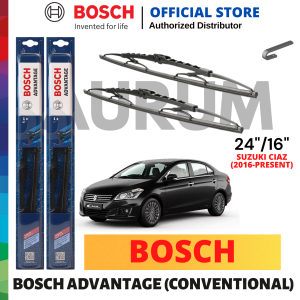 Bosch Advantage Wiper Blade set for Suzuki Ciaz 2016-PRESENT (24/16) 2PCS