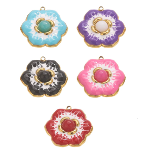 ส่วนประกอบที่มีเสน่ห์ลดการกัดกร่อนของดอกไม้สำหรับงานหัตถกรรมต่างหูกำไลสร้อยคอ