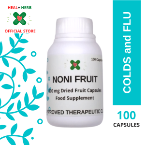Noni Fruit Capsules 500mg 100 Capsules Pure Organic For Colds Flu Diabetes Anxiety and High Blood Pressure