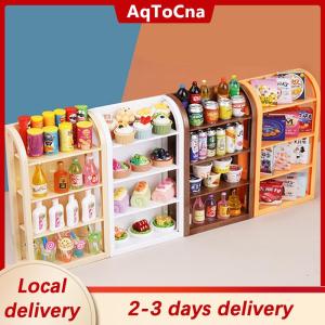 [COD] AqToCna Ship within 24 hours 1:12 Dollhouse Miniature Supermarket Shelf Display Stand Storage Rack Scene Decor Toy Doll House Accessories
