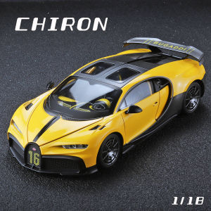 1:18 Scale Bugatti Chiron Alloy Car Model Diecast Car Sound Light Car Lovers Collection Kids Birthday Gift Metal Boys Toys