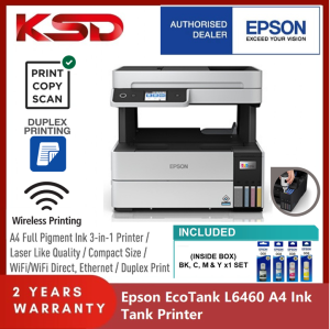 Epson EcoTank L6460 A4 Ink Tank Printer/ Print Scan Copy Auto-Duplex Wi-Fi Printing