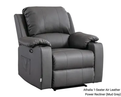 Athalia 1-Seater Air Leather Manual Power Recliner Sofa