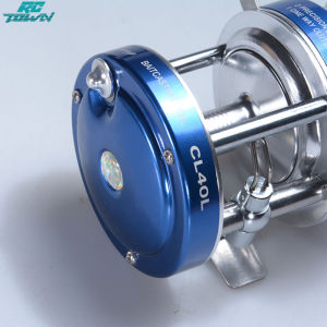 Baitcaster Reel with Oversized Handle Golden Right Hand
