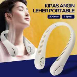Mirjai kipas angin leher portable 3 speed adjustable 1200mah -6171
