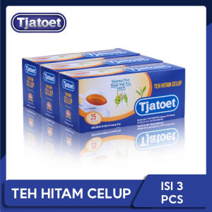 Tjatoet Black Tea 50gr 3 box isi 25 kantong/ 2gr