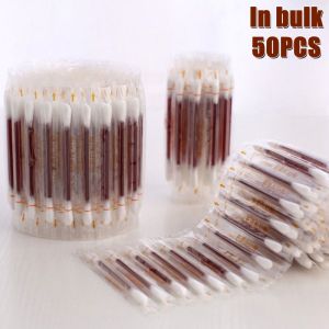 【Ship in 24H】Ship 24H 100PCS Iodine Cotton Swab Swab Cotton Buds Portable Double Head Disinfectant Iodine Stick For Home 碘伏棉签