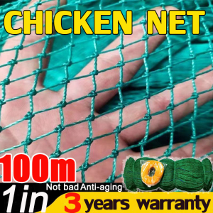 【250M Free rope】Chicken Net 1"/1.2"hole 20M/50M/100M 100 Meters Range Nylon for Poultry Outdoor Fishing Net Fence Green Net Promo Net /Range Net/Chicken Net/Poultry Net/Fishing Net Ranging Net All Purpose Net Lambat Poultry Net Multifunctional