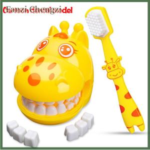 Fanzi 4pcs Kids Pretend Play Toy Dentist Check Teeth Model Set Educational Learing Toy