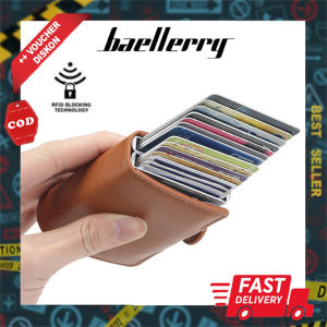 Dompet Kartu Pria Kulit Wallet Double Card Holder Rfid Baellerry K9121