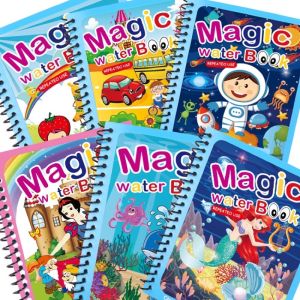 พร้อมส่ง สมุดระบายสี แถมปากกา1เล่มต่อ1ด้าม สมุดภาพระบายสี 💦 ด้วยน้ำเปล่า🖍Magic Water Book ของเล่นเด็ก ใช้ซ้ำๆๆได้
