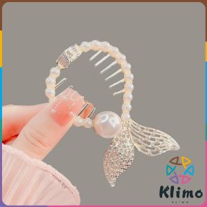 KLIMO Pearl Butterfly Flower Mermaid Tassel Hair Bun Buckle Hairpin Hair Clip Bud Clip High Ponytail Buckle