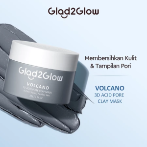 Glad2glow Volcano Clay Mask Masker Komedo Deep Pores Cleansing Mud Mask 30g