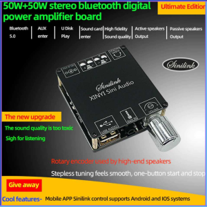 PENGIRIMAN CEPAT Sinilink XINYI Audio Amplifier Stereo HiFi Bluetooth 5.0 Class D 2x50W XY C50L / amplifier stereo power bluetooth / power ampli mini 12 volt stereo fm bluetooth 24v / ampli speaker aktif komplit