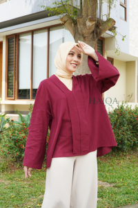 Sada Blouse by Haiqa - Atasan Wanita Linen - Blouse