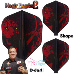 COSMO FIT FLIGHT - Nasir Bomba 2 SHAPE NORMAL HARD FIT FLIGHTS 3PCS/PACK (SAYAP ARROW)