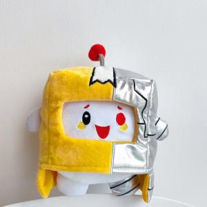 Lankybox Cyborg Robot Plush Toy LankyBot Boxy Cyborg Plush with LED Light Thicc Shark Foxy Plush Kawaii Toy Chidrens Birthday Gift