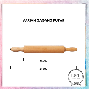 Rolling Pin Penggiling Adonan Kue Kayu Mahoni Penggilas Adonan Roti Rol Kue Gilingan Adonan