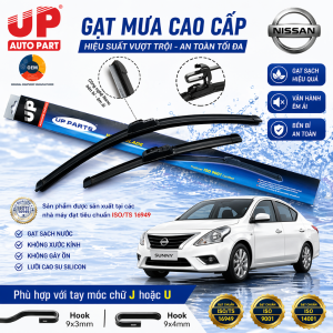 Gạt mưa gạt kính lái ô tô NISSAN Sunny Almera Terra X-trail Teana Navara - Xương mềm Silicone - UP PARTS OEM