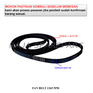 FB51265 V BELT MESIN CUCI / LINDEN MESIN CUCI / FAN BELT 1265 5PH
