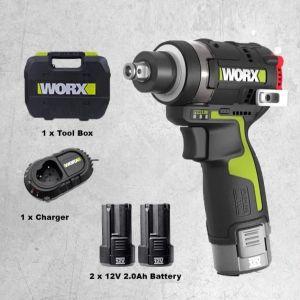 WORX WU132T 12V Brushless Cordless Impact Wrench & Driver 2-in-1 Dual Head Anvil 160Nm Compact Power Tool