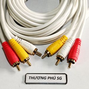 Cáp AV 6 đầu (Đầu AV - Hoa Sen) dài 1.8m - 3m / Hiệu JSJ chất lượng
